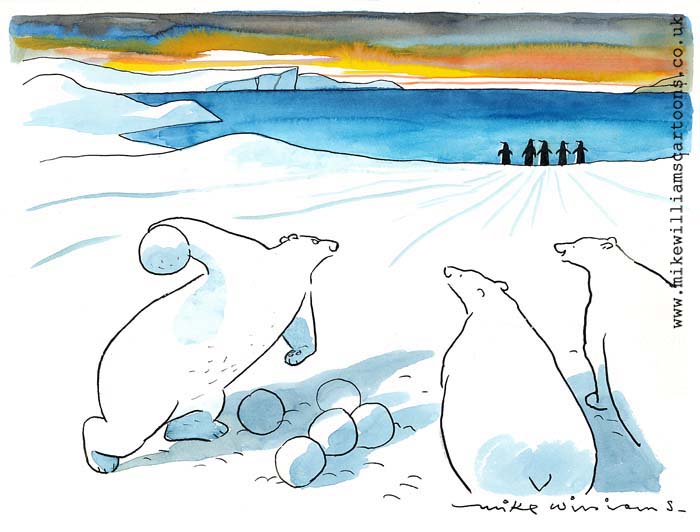 Polar Bowling cartoon by Mike Williams